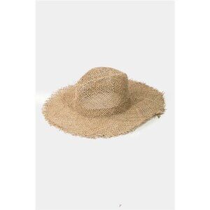 ✨NWT Fame Fringe Edge Straw‎ Braided Western Fedora Hat